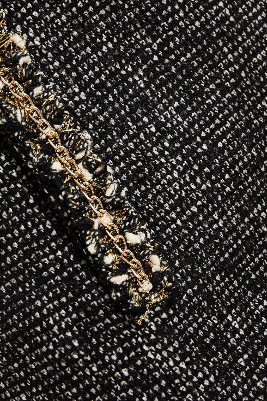 SANDRO Talie chain-trimmed tweed mini skirt