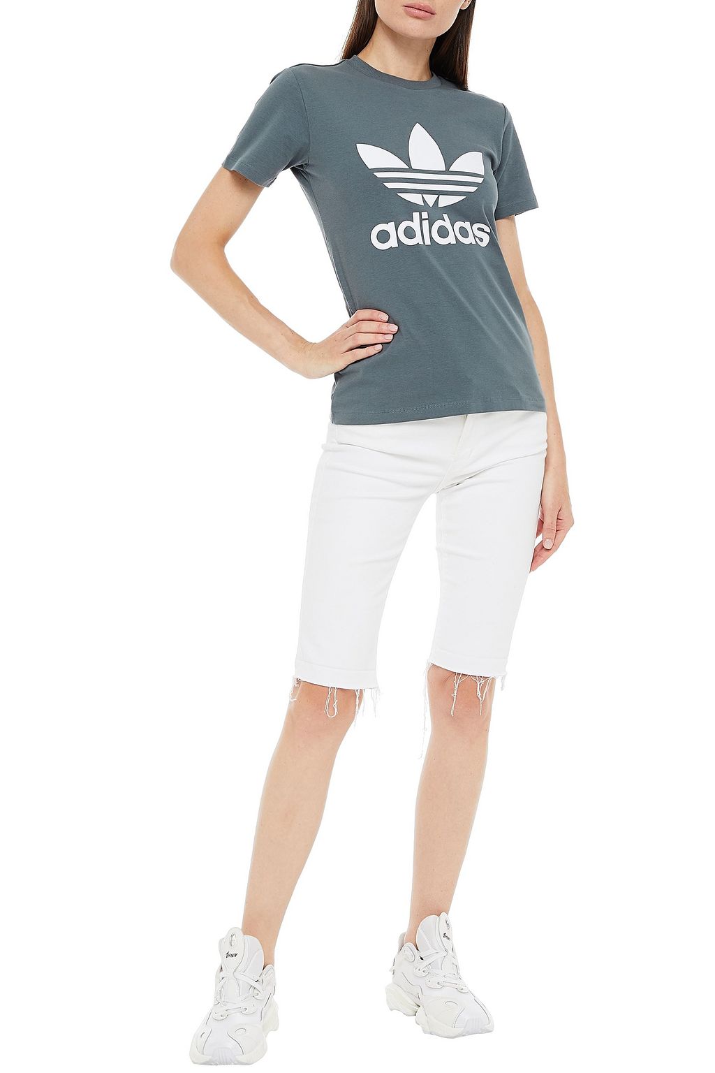 ADIDAS ORIGINALS Printed cotton-jersey T-shirt