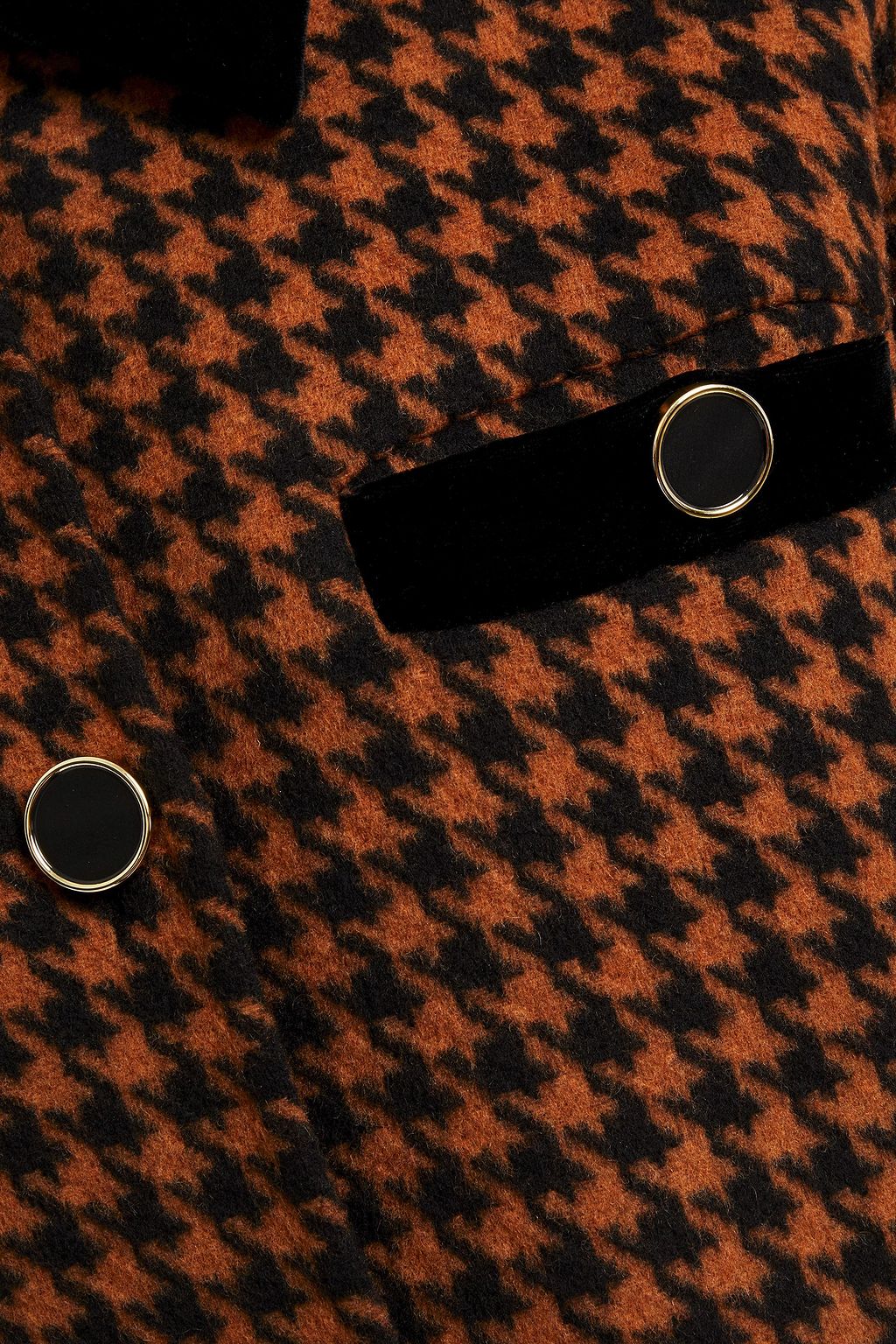 SANDRO Tayla button-embellished wool-blend felt coat