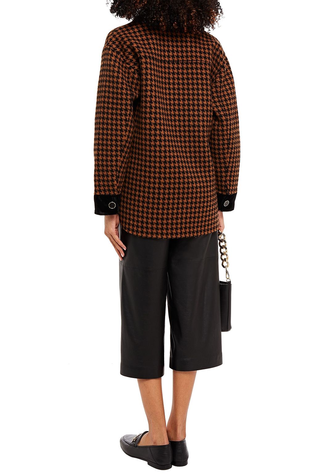 SANDRO Tayla button-embellished wool-blend felt coat