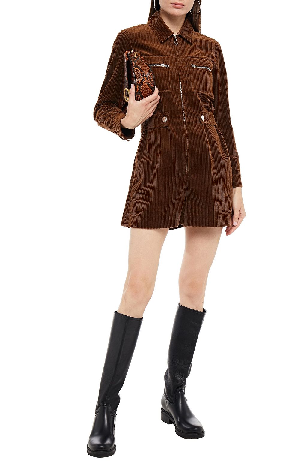 SANDRO Judo Playsuit aus Baumwollcord