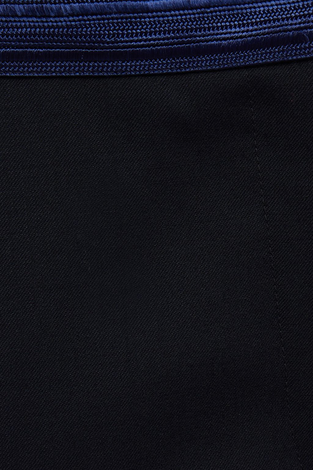 SANDRO Embroidered twill kick-flare pants
