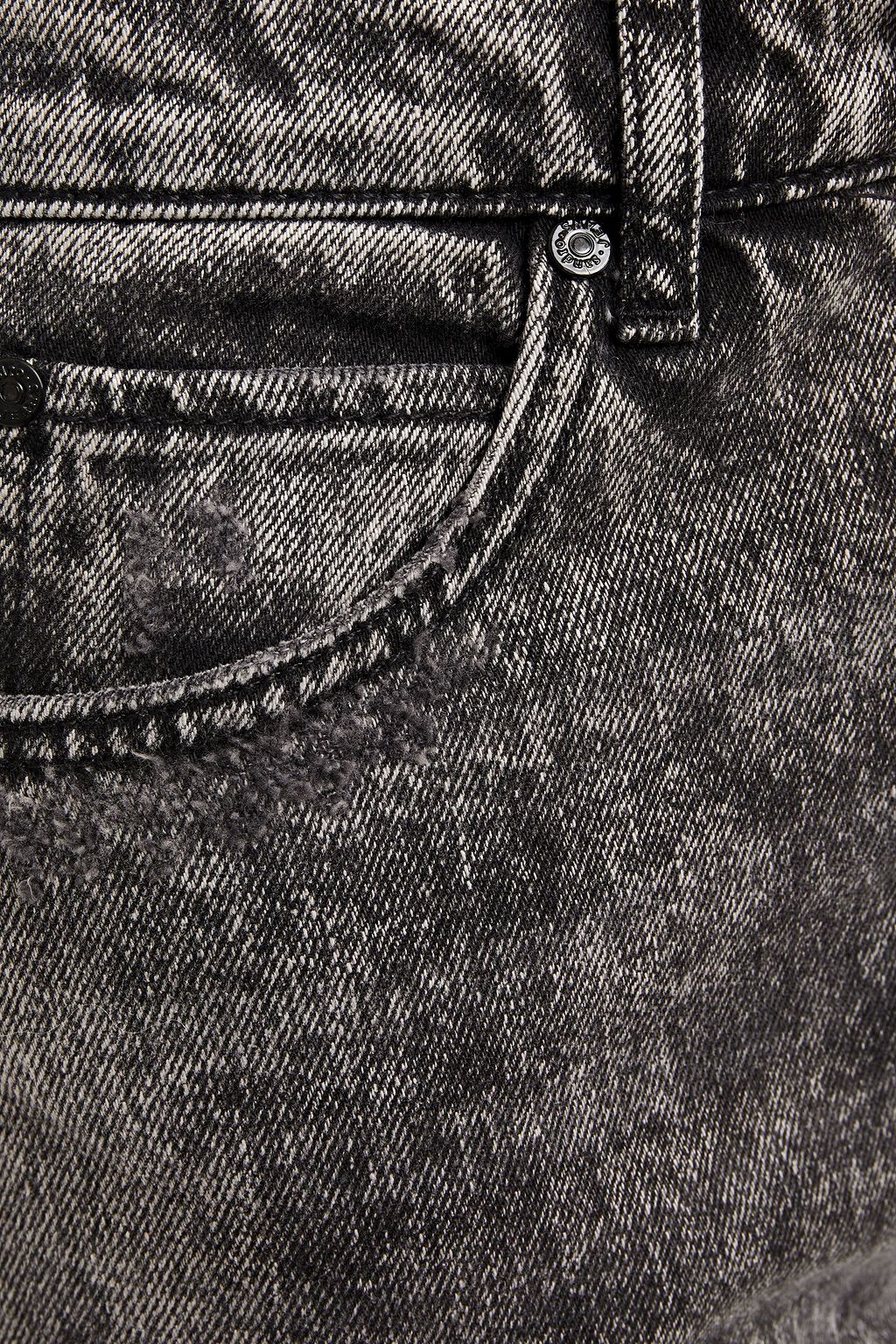 SANDRO Embroidered high-rise boyfriend jeans
