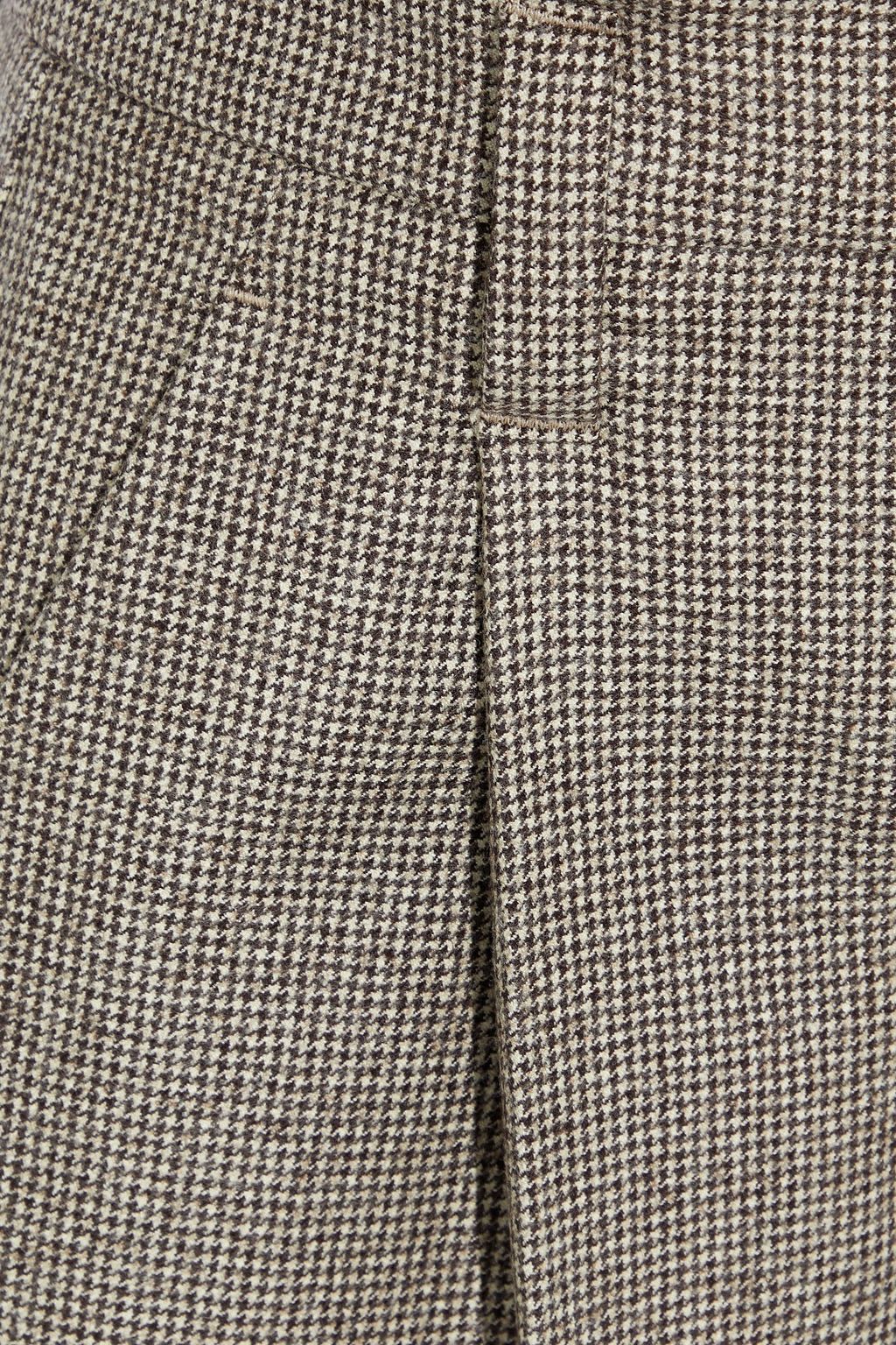 BRUNELLO CUCINELLI Pleated houndstooth wool culottes