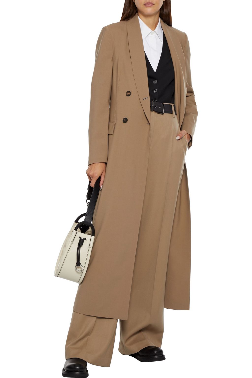 BRUNELLO CUCINELLI Double-breasted wool-blend coat