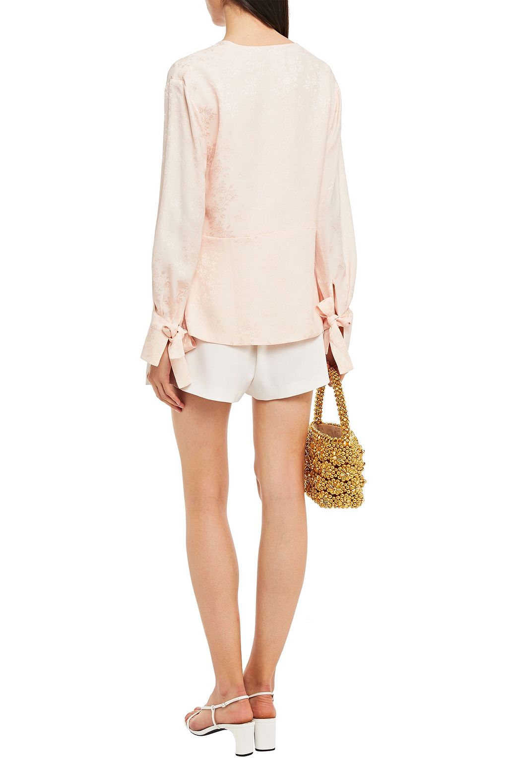 PAUL & JOE Wrap-effect floral-jacquard top