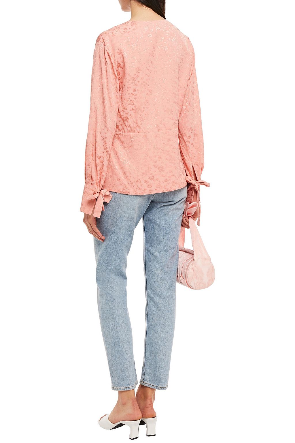 PAUL & JOE Wrap-effect floral-jacquard top