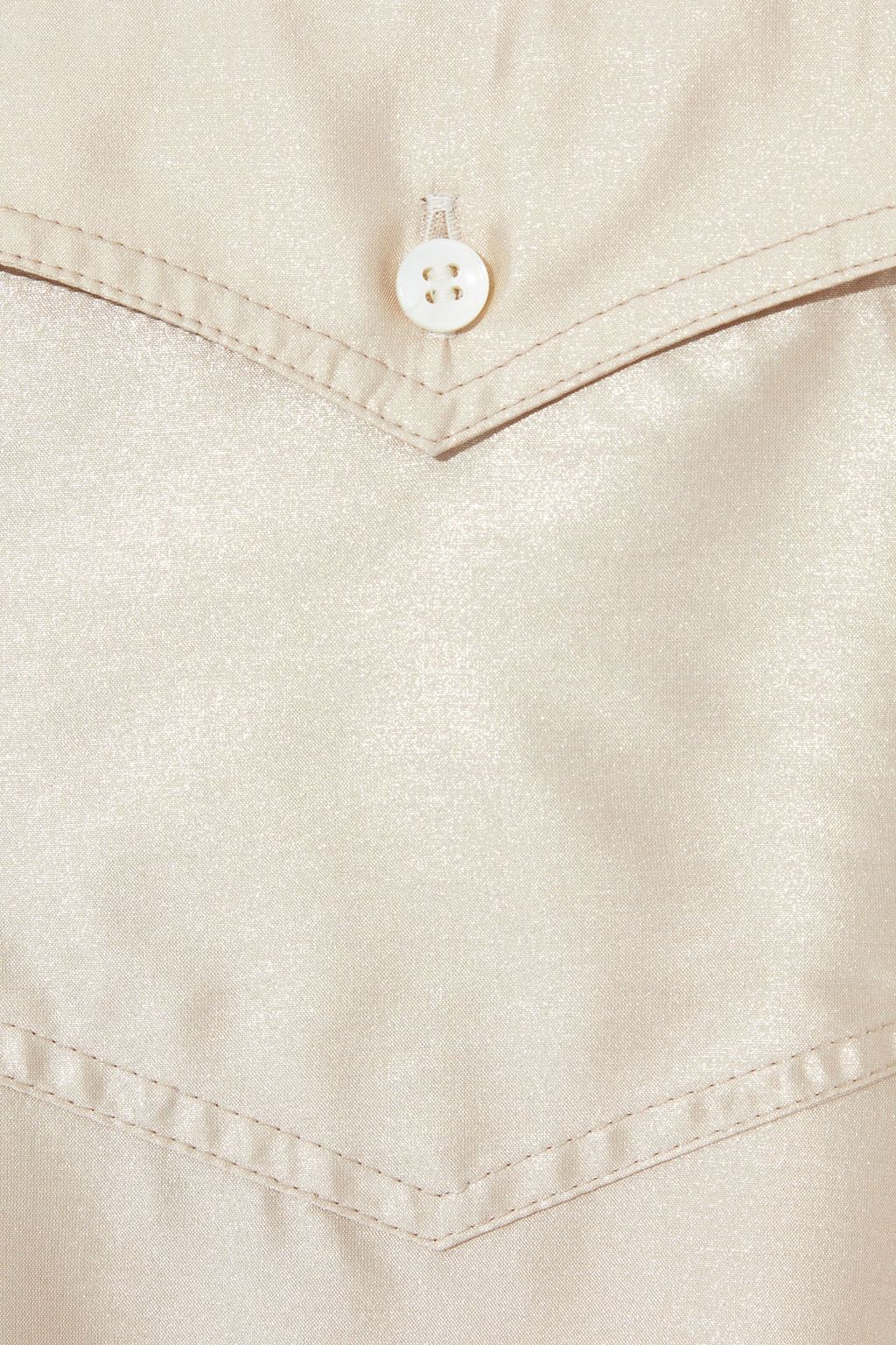 BRUNELLO CUCINELLI Metallic silk crepe de chine shirt