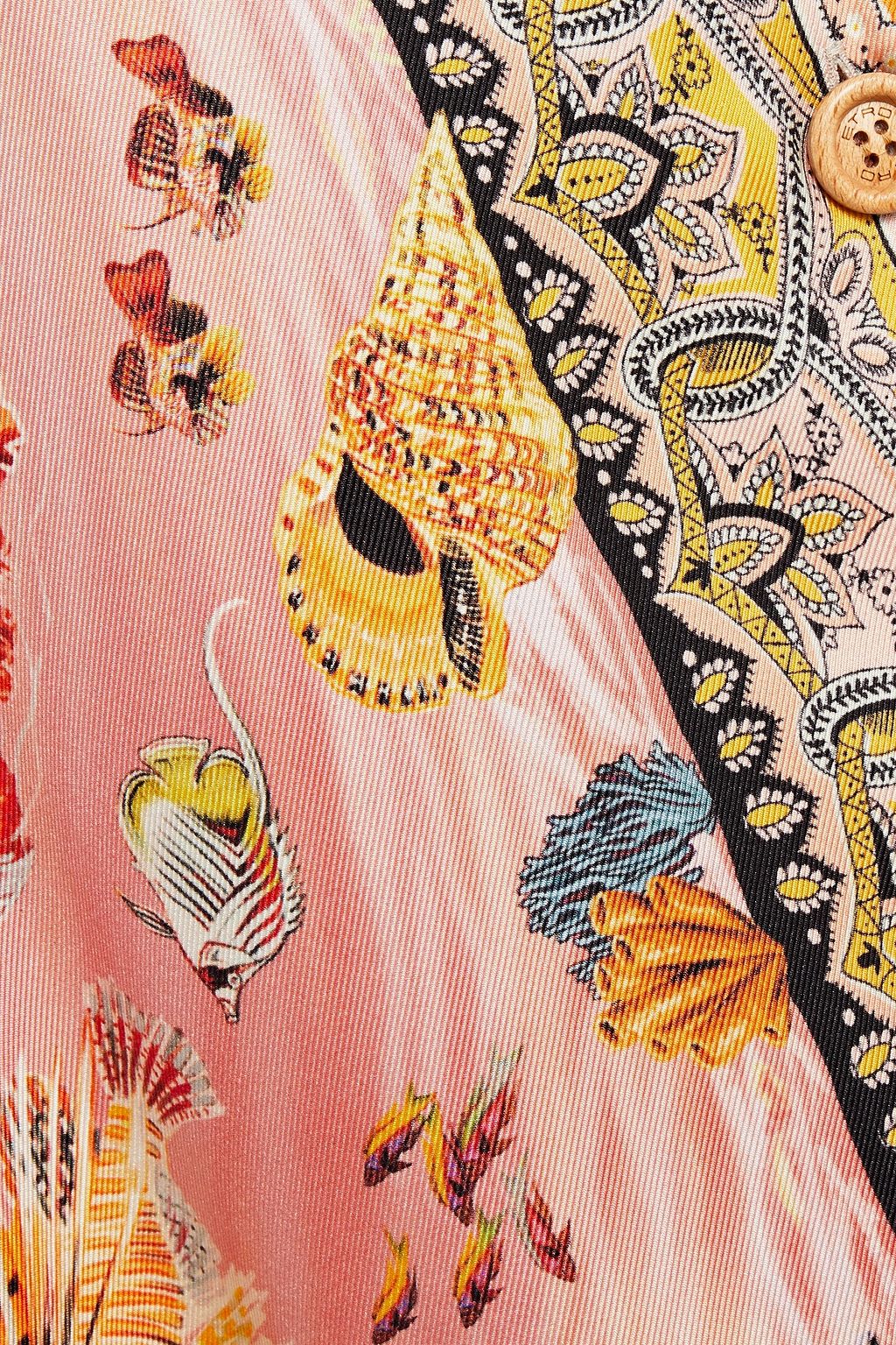 ETRO Printed silk-twill shirt