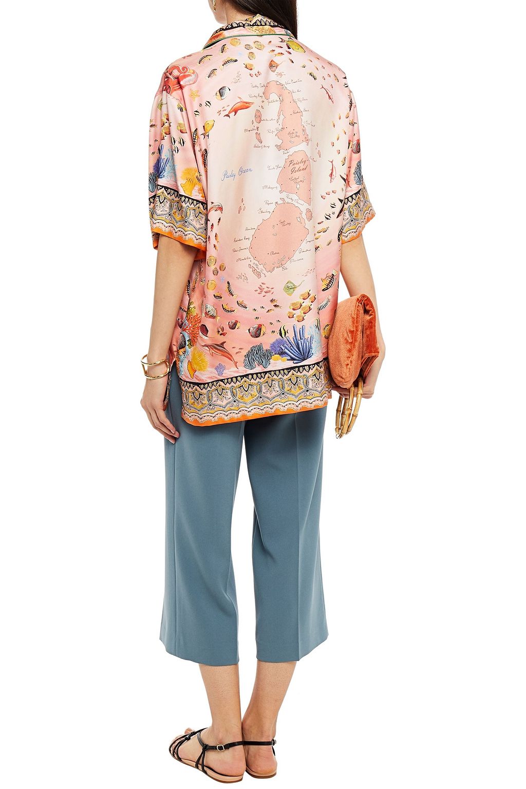 ETRO Printed silk-twill shirt