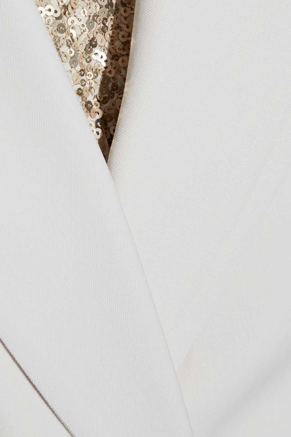 BRUNELLO CUCINELLI Layered sequined crepe de chine and wool-blend twill maxi wrap dress