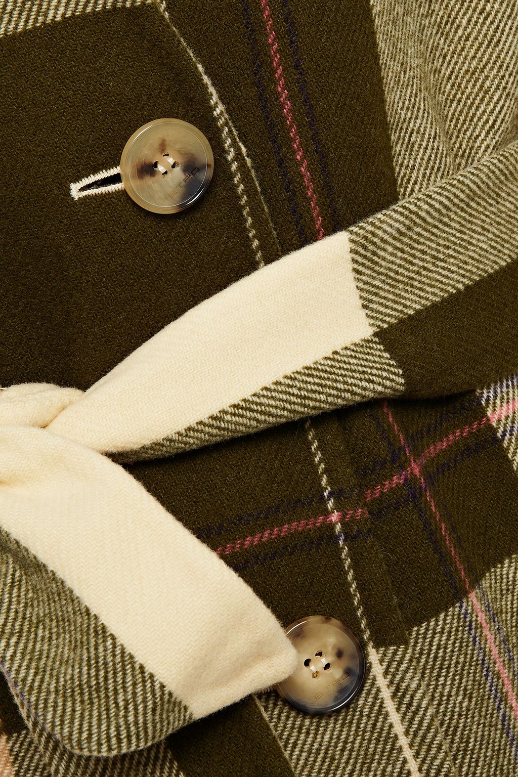 ETRO Belted checked wool coat