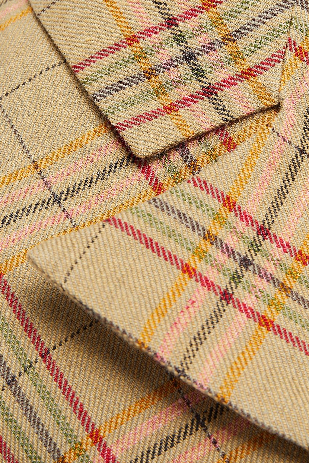 ETRO Checked linen-blend twill blazer