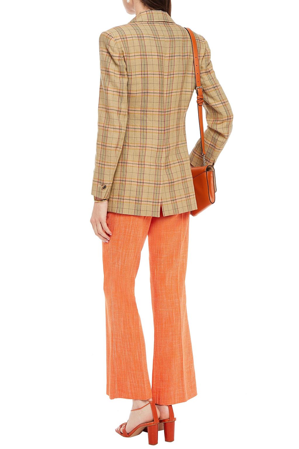 ETRO Checked linen-blend twill blazer