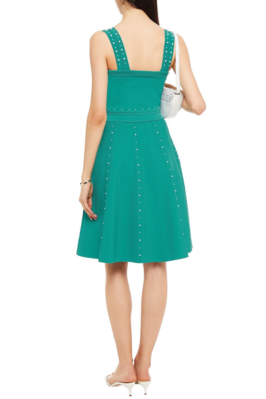 SANDRO Embellished ponte skirt