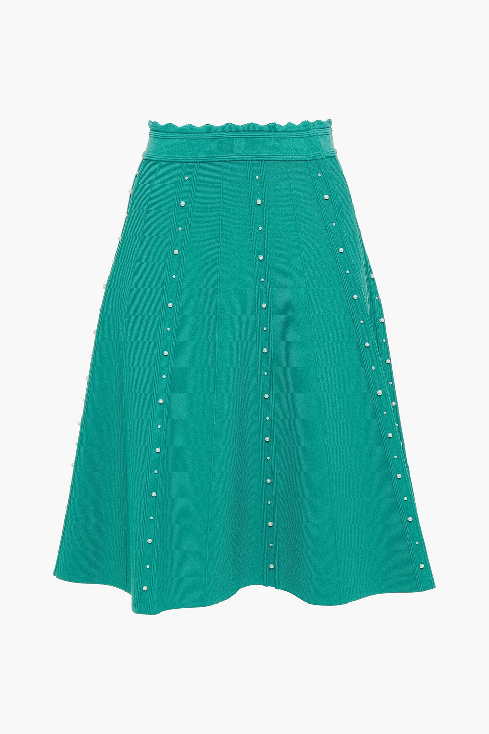 sandro - embellished ponte skirt - blue - 3
