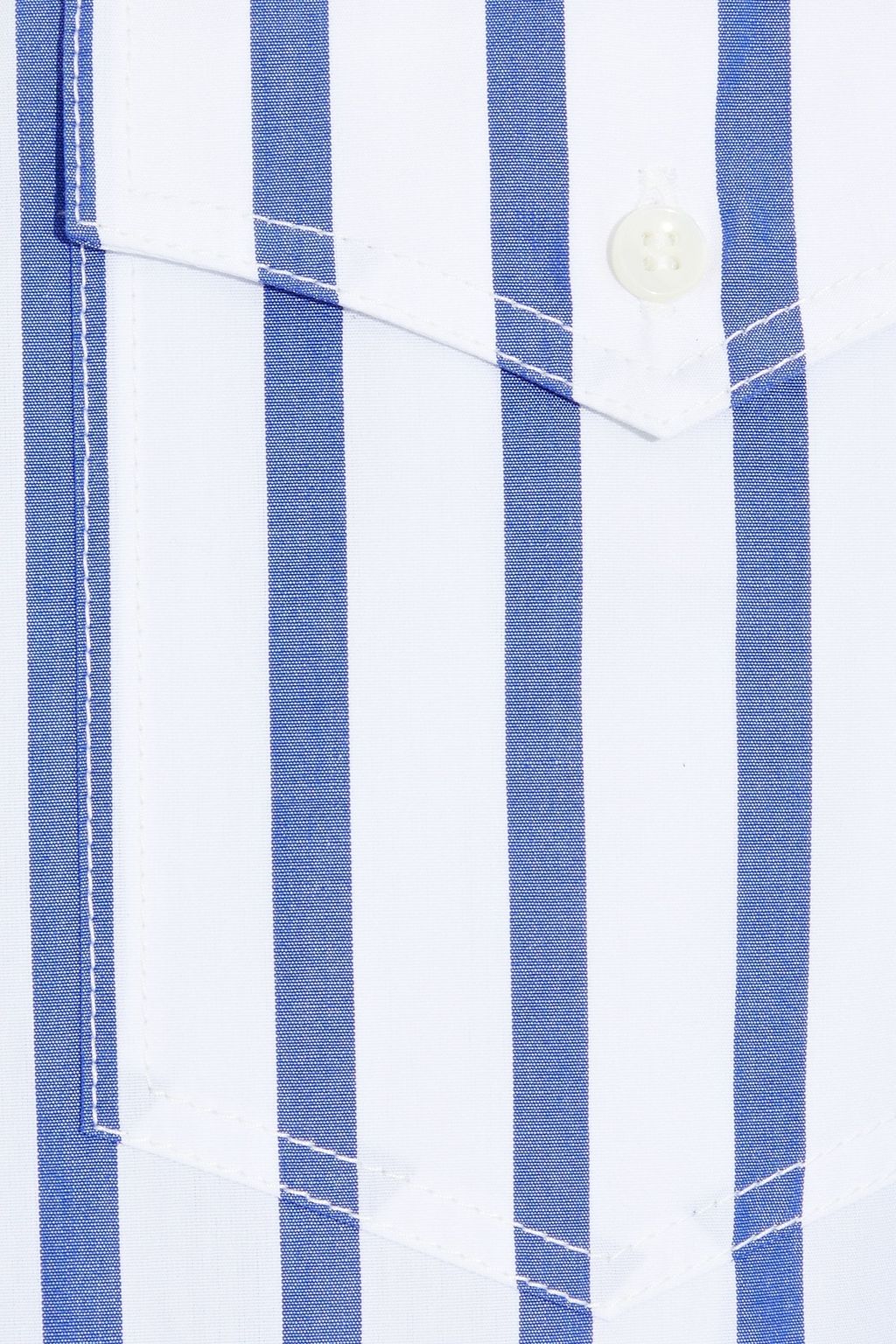 BRUNELLO CUCINELLI Bead-embellished striped cotton-poplin shirt