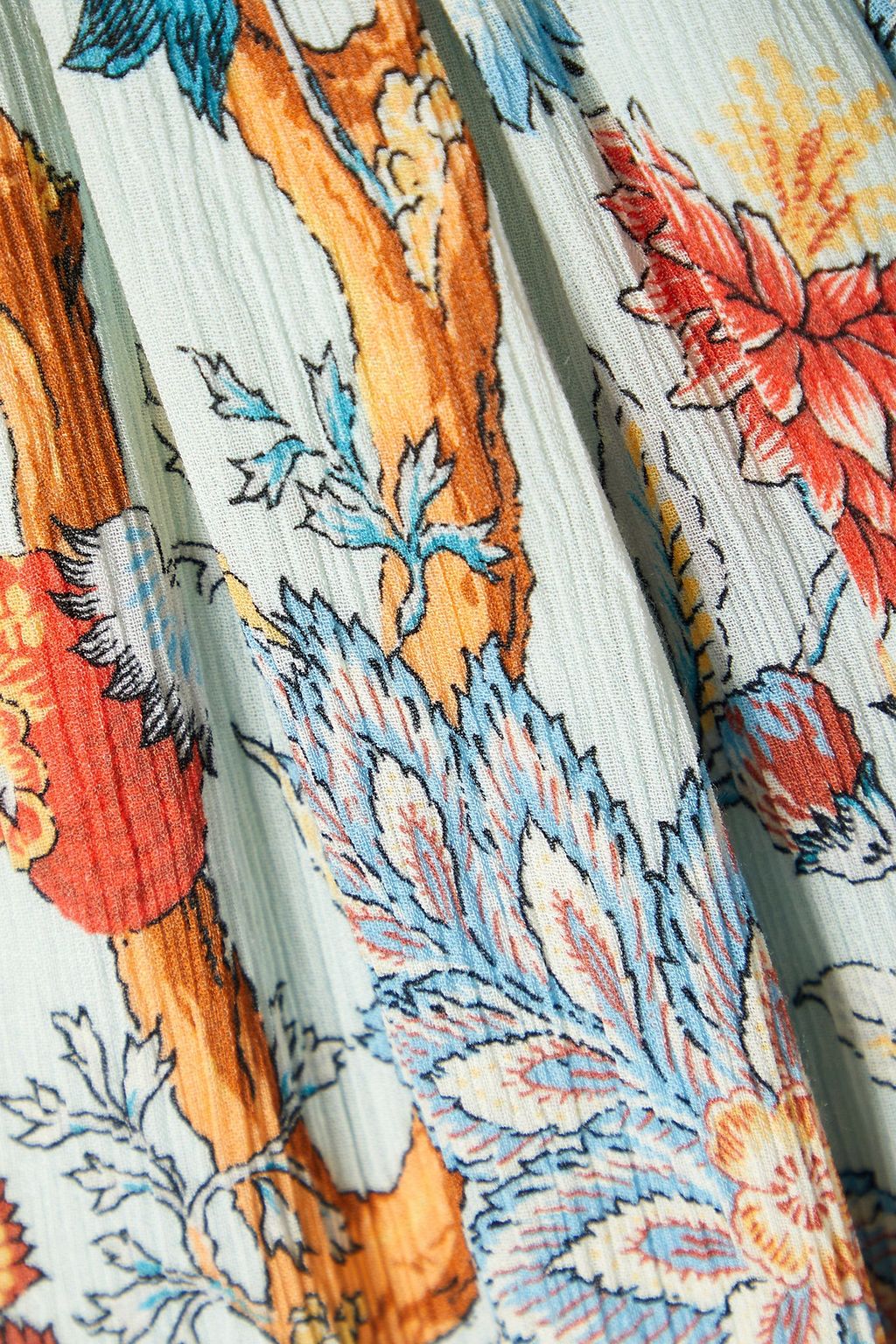 ETRO فستان قصير من الكريبون مزين برباط وطبعات