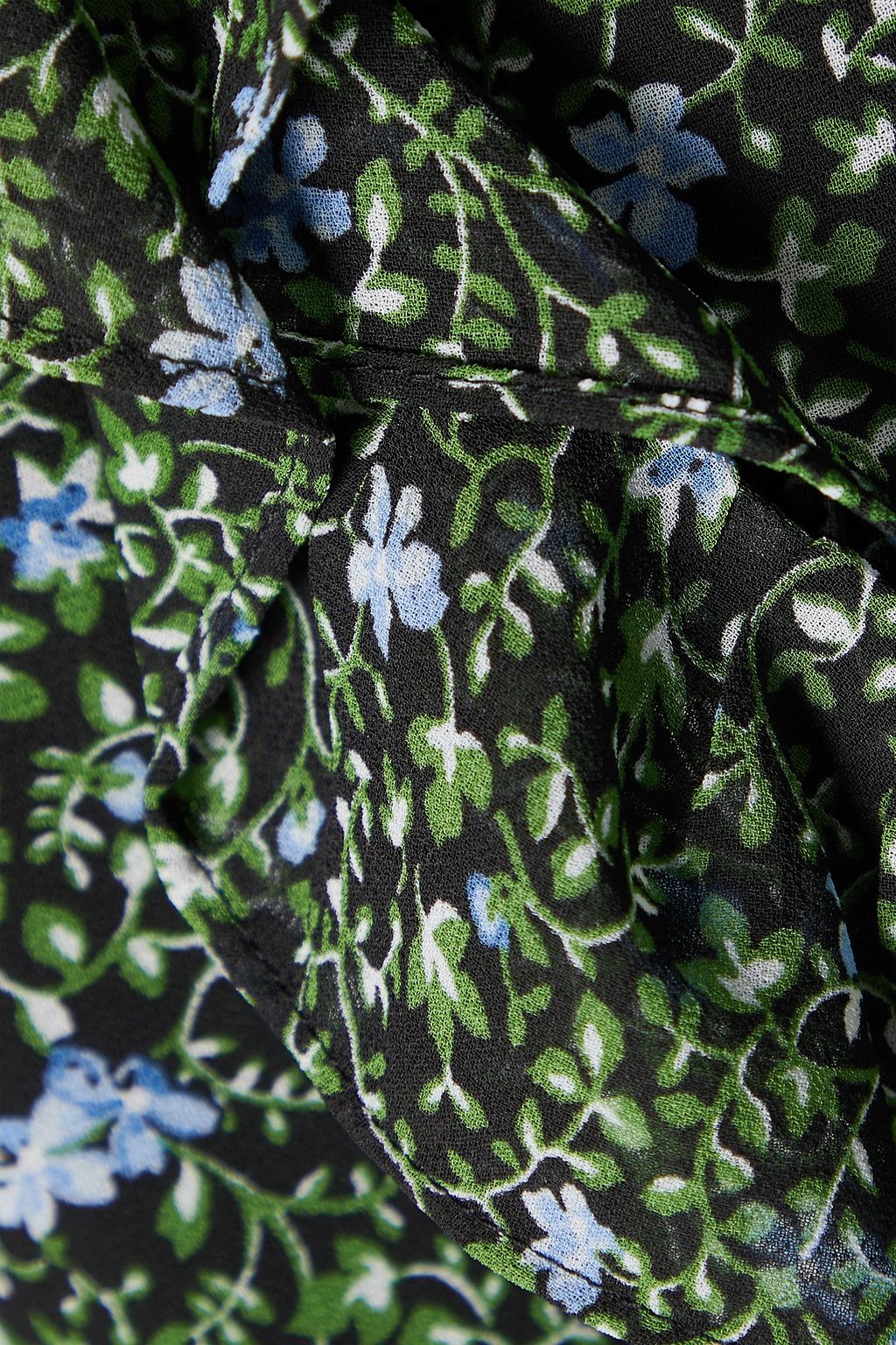 MICHAEL MICHAEL KORS Ruffled floral-print crepe de chine midi wrap dress