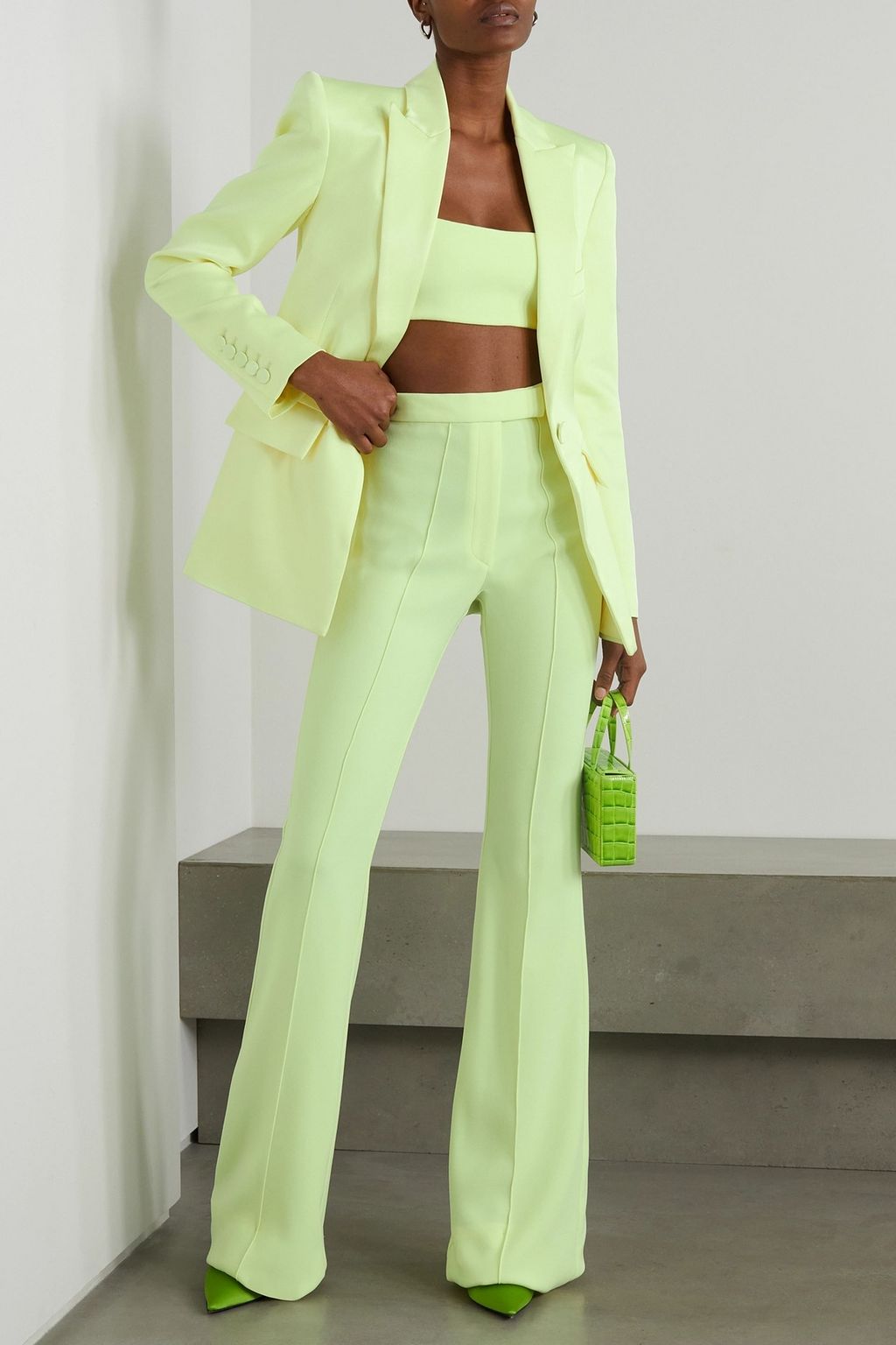 ALEX PERRY Manon satin-crepe blazer