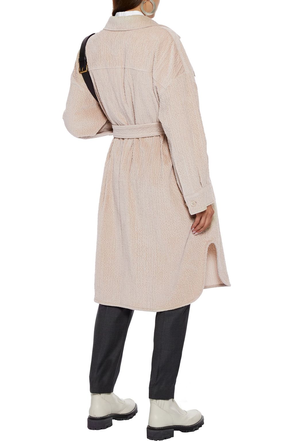 BRUNELLO CUCINELLI Belted cotton-blend corduroy coat