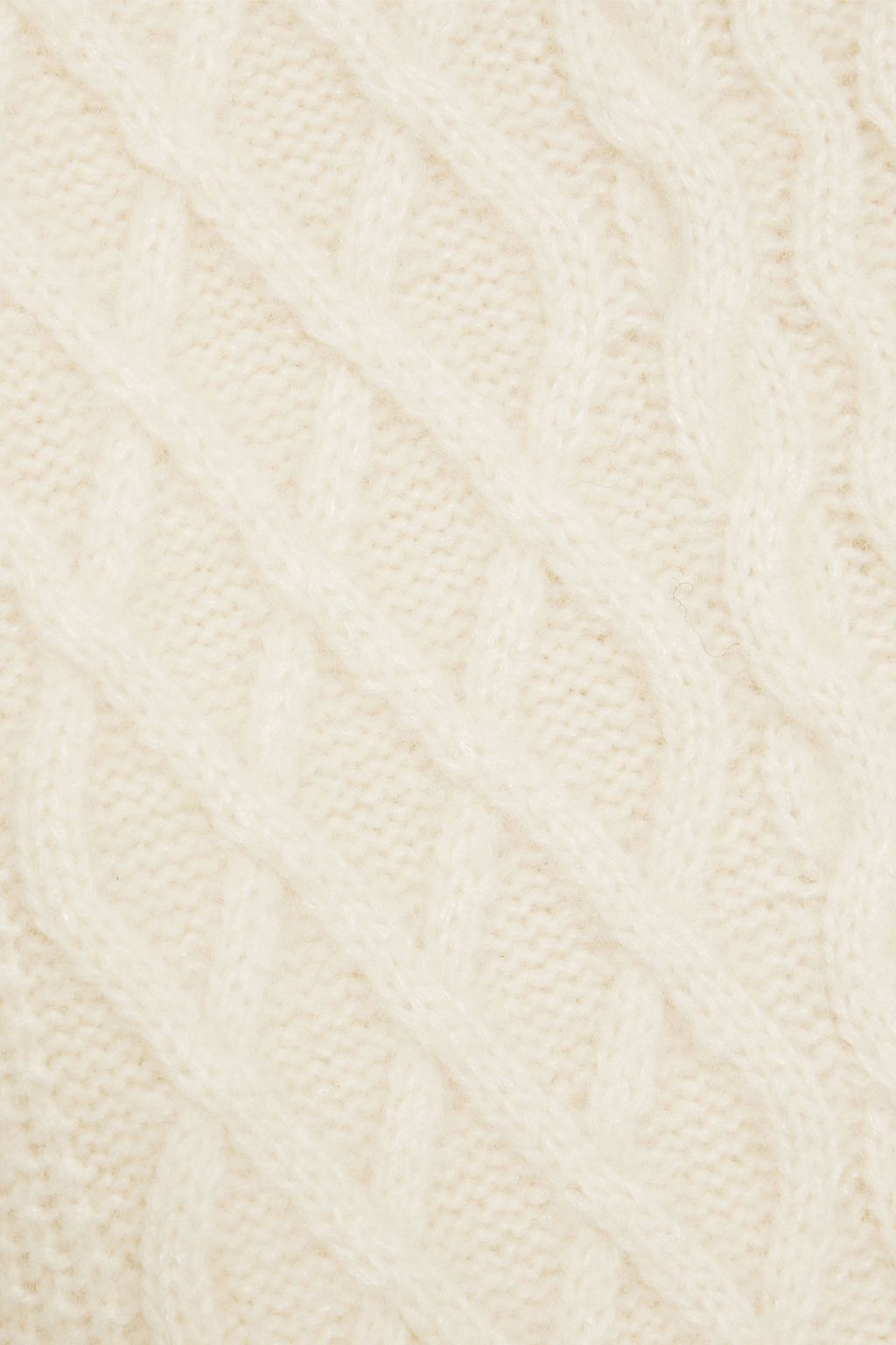 ADAM LIPPES Brushed cable-knit cashmere and silk-blend vest
