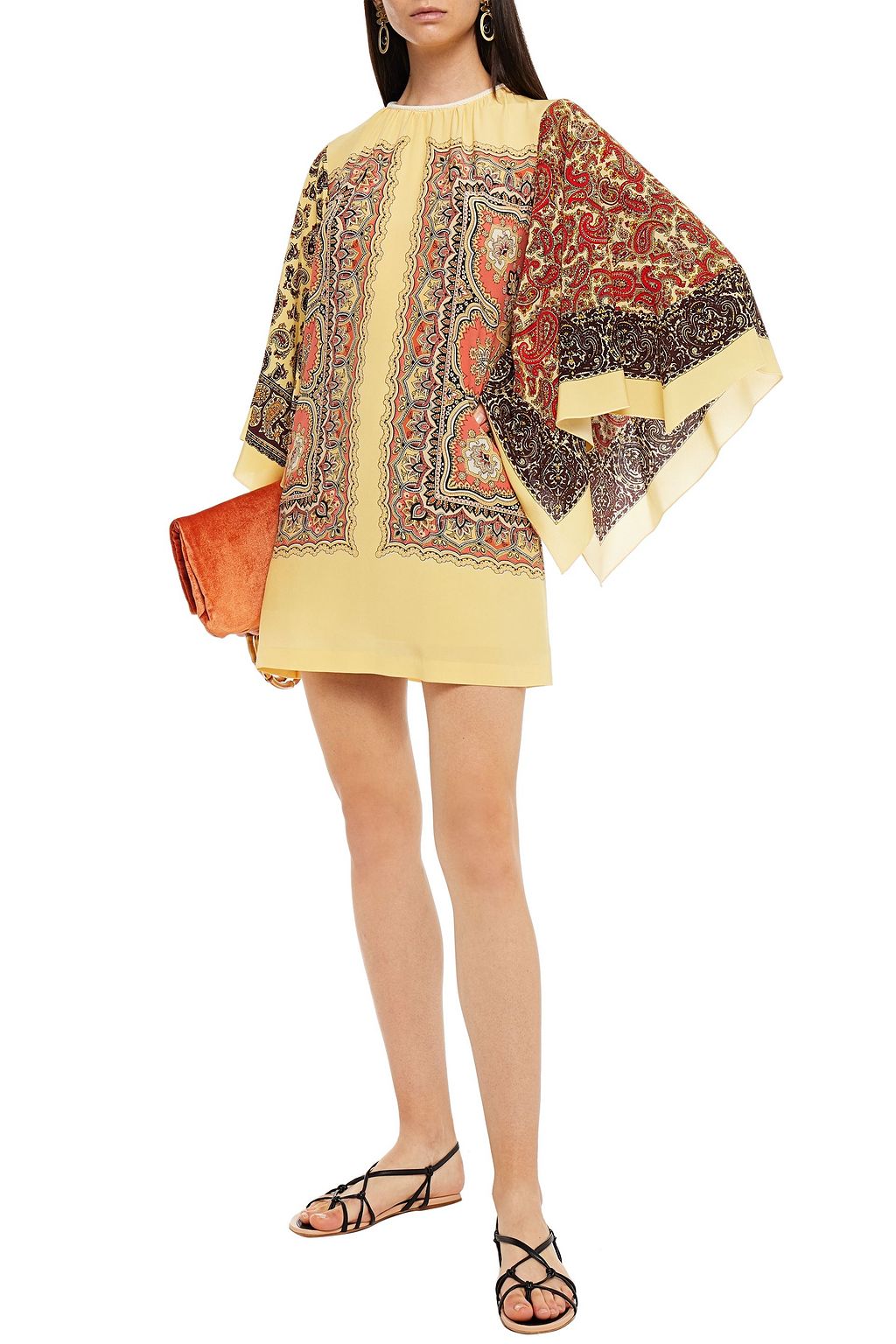 ETRO Printed silk crepe de chine top