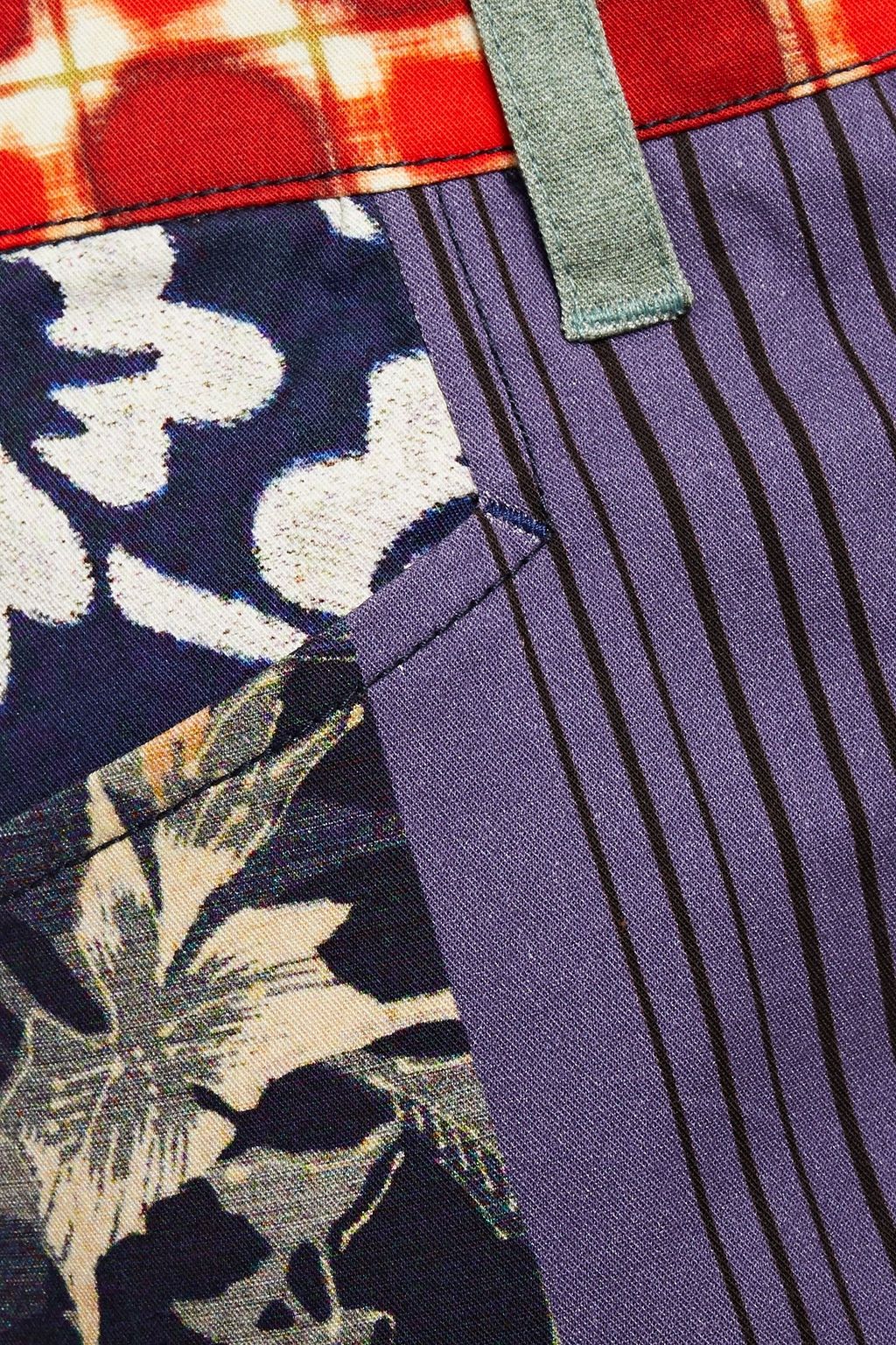 ETRO Printed cotton-blend poplin flared pants