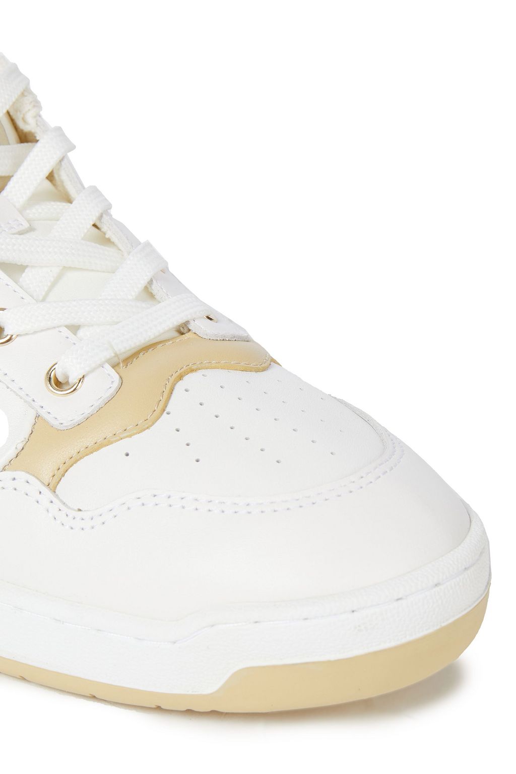 SANDRO Laser-cut leather sneakers