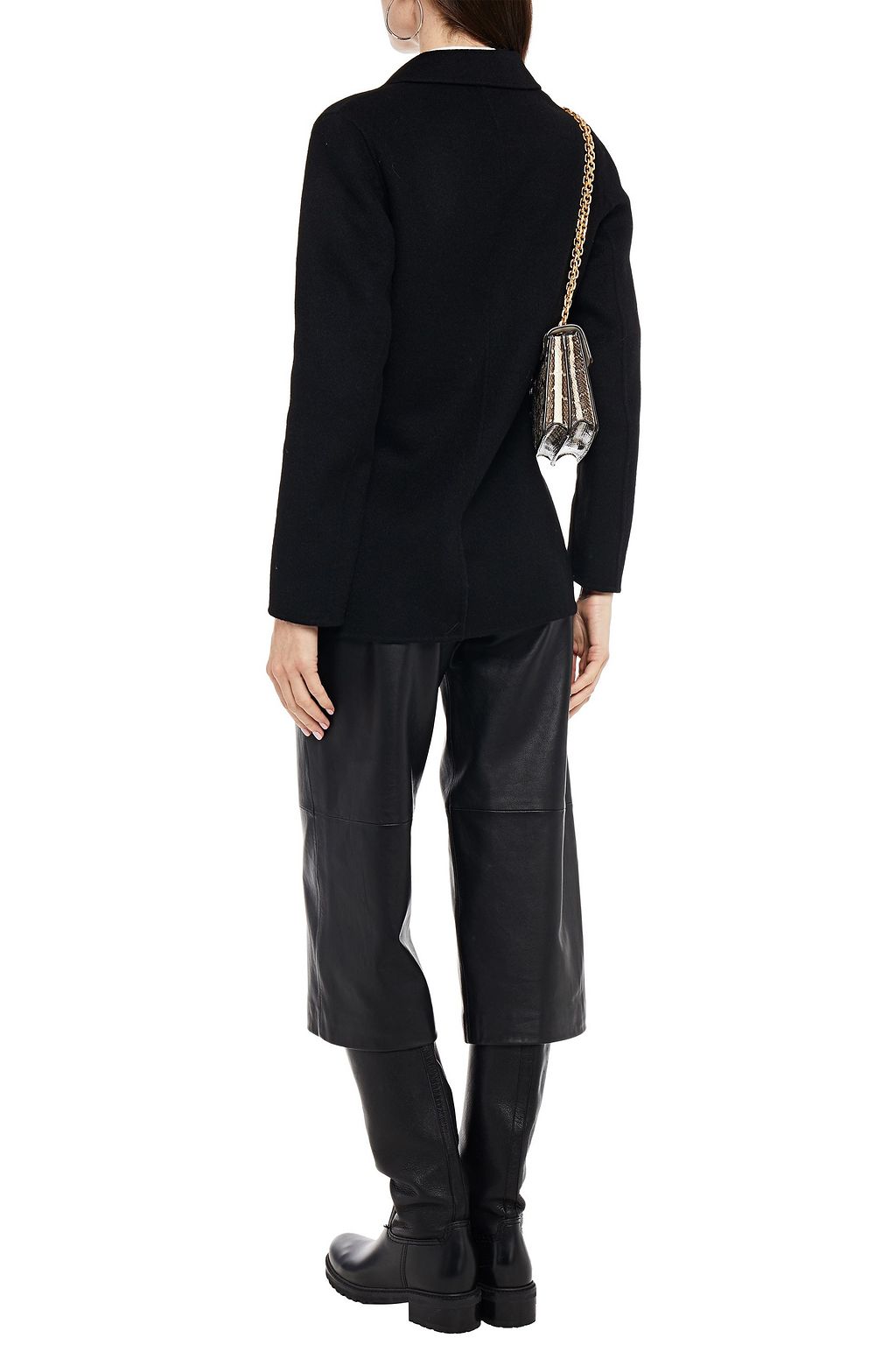 SANDRO Madeen double-breasted wool-blend felt coat