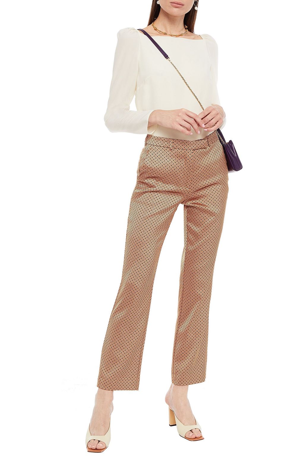 ETRO Satin-jacquard straight-leg pants