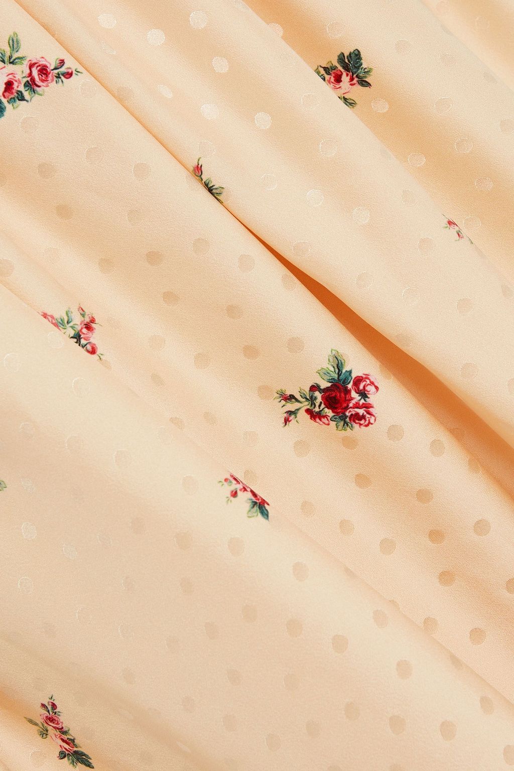MAGDA BUTRYM Getafe draped floral-print silk-satin jacquard midi dress