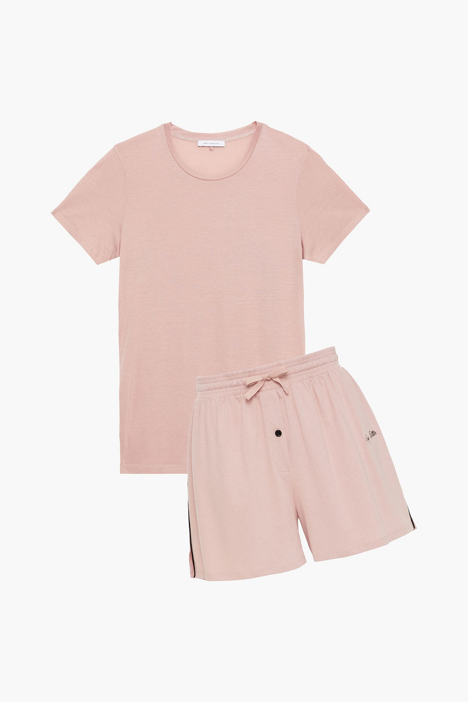 Ninety Percent Tencel And Organic Cotton-jersey Pyjama Set In Pink