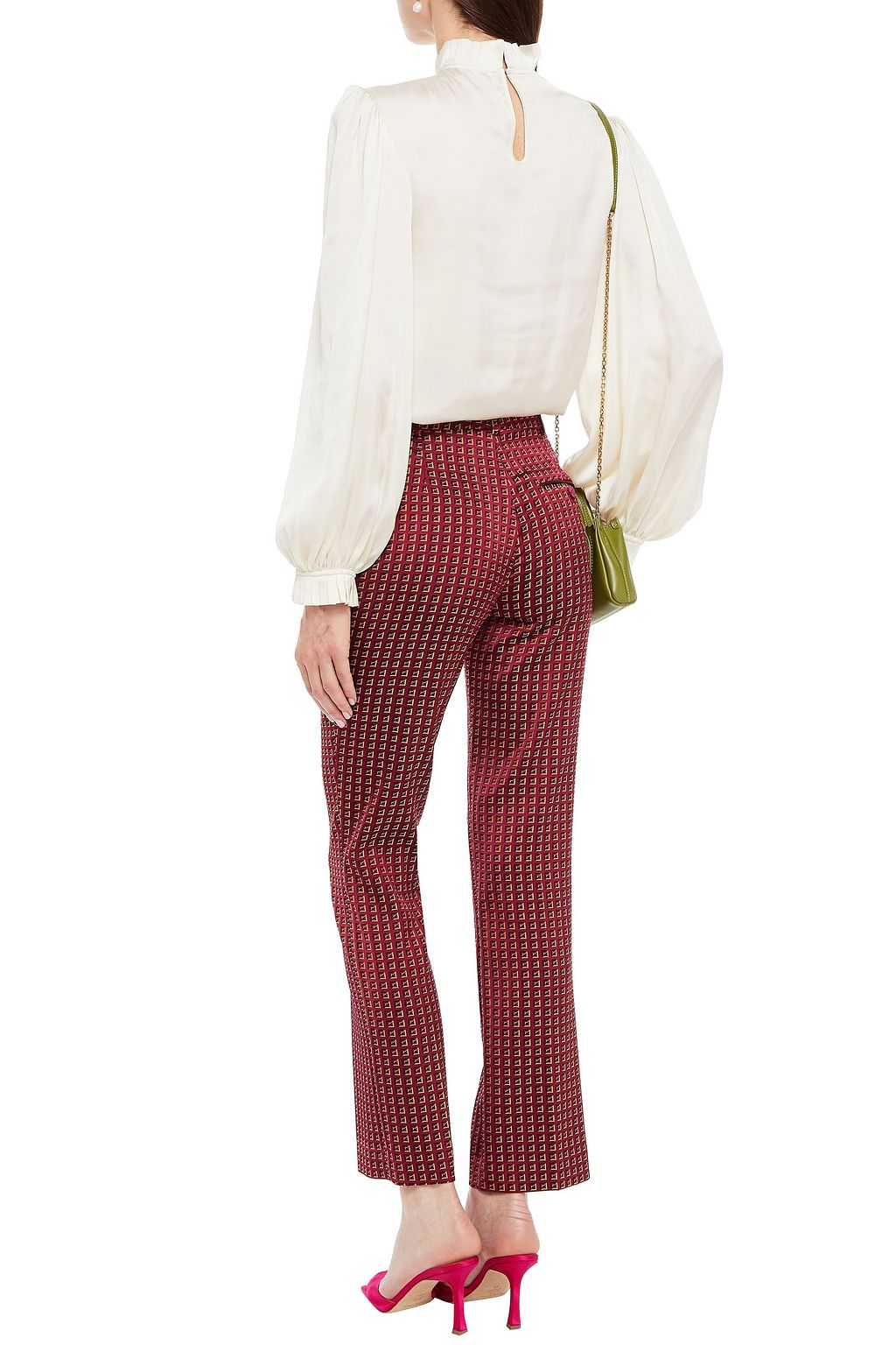 ETRO Satin-jacquard slim-leg pants
