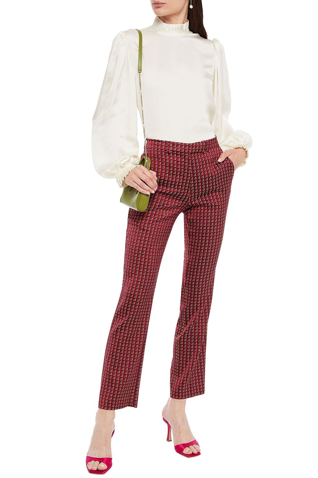 ETRO Satin-jacquard slim-leg pants