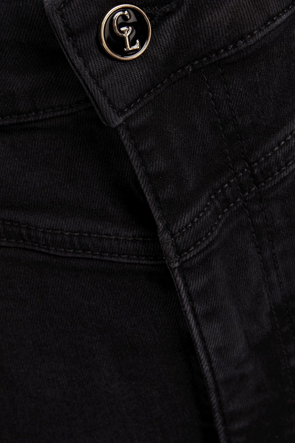 SANDRO + Clara Luciani faded high-rise slim-leg jeans