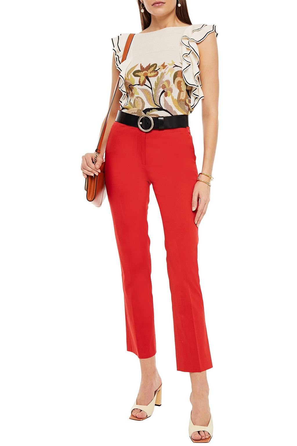 ETRO Violante cropped cotton-blend slim-leg pants