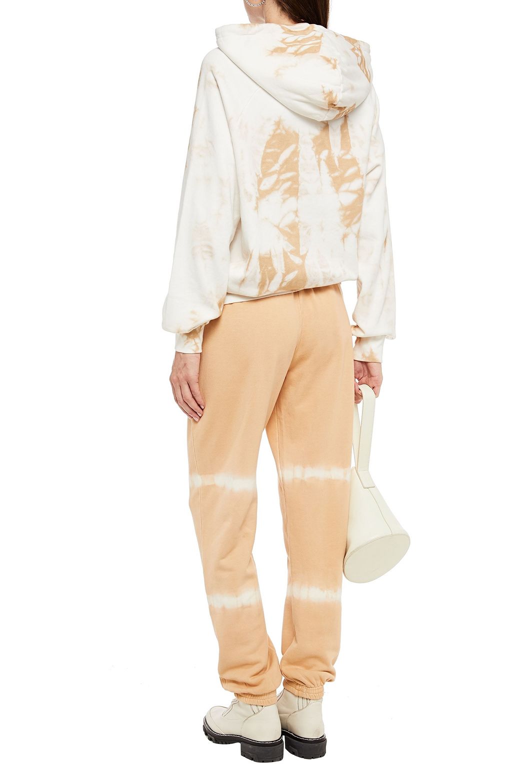 NINETY PERCENT Tie-dyed French cotton-terry track pants