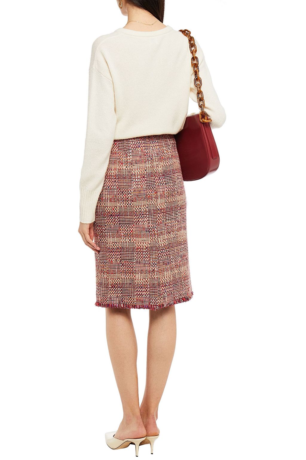 ETRO Metallic tweed skirt