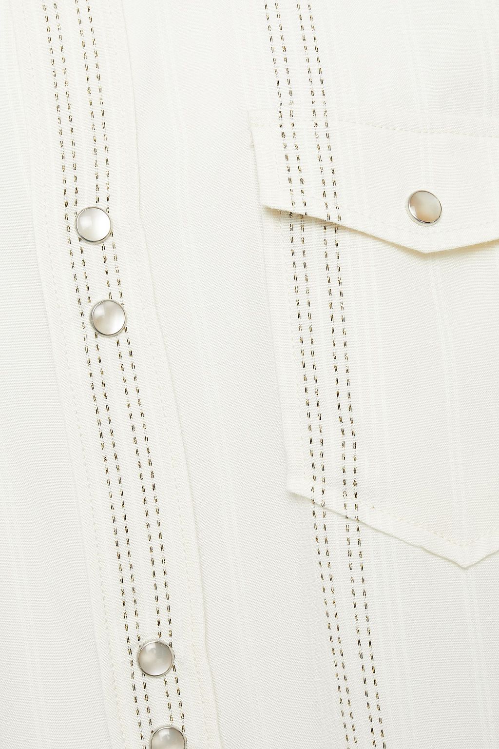 SAINT LAURENT Hemd aus Gaze aus einer Modalmischung mit Stickereien