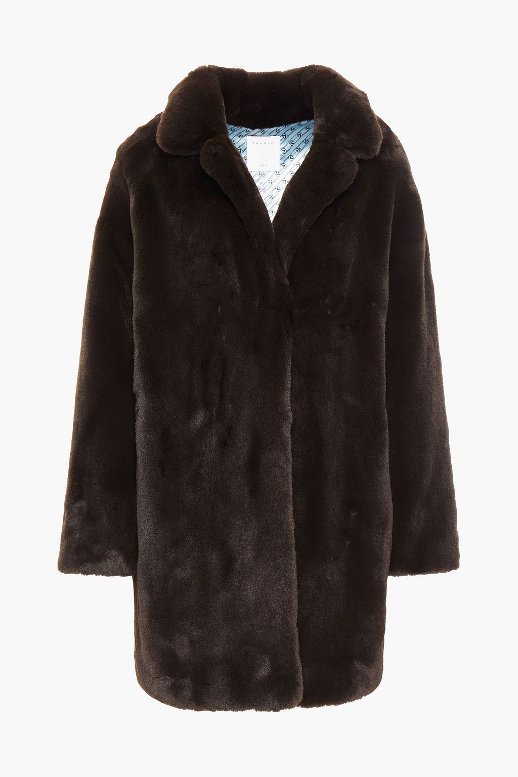 SANDRO Fanye faux fur coat | THE OUTNET