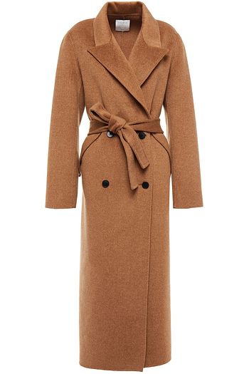 sandro long belted coat
