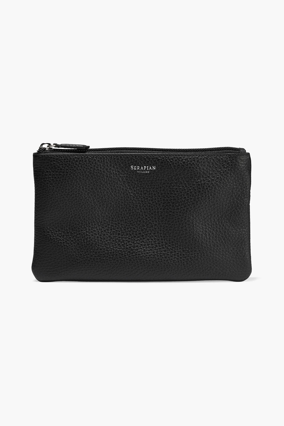 Serapian Woman Pebbled-leather Pouch Black Size --