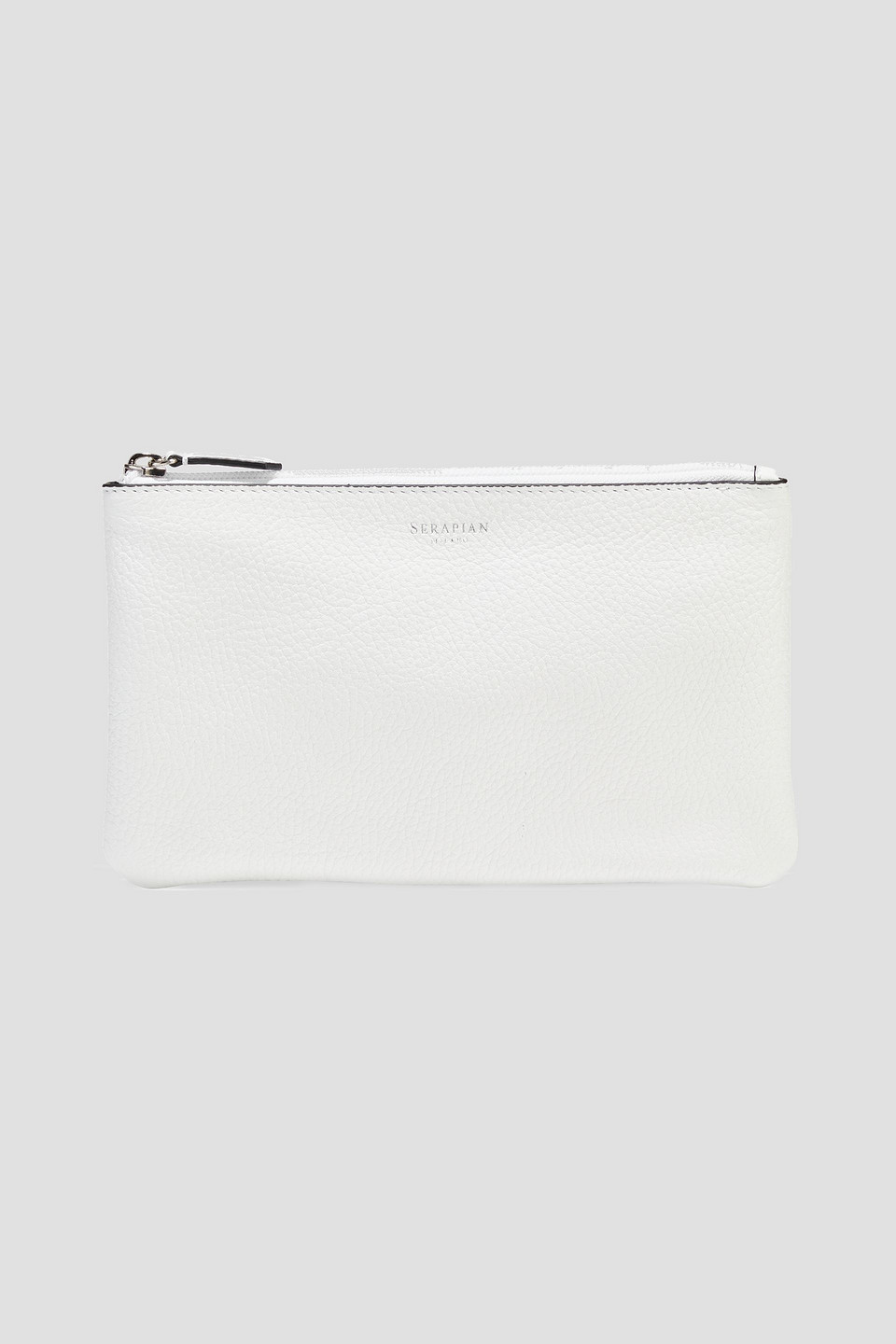 Serapian Woman Pebbled-leather Pouch White Size --