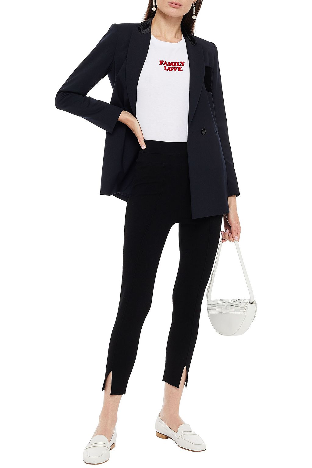 SANDRO Sienna cropped ponte leggings