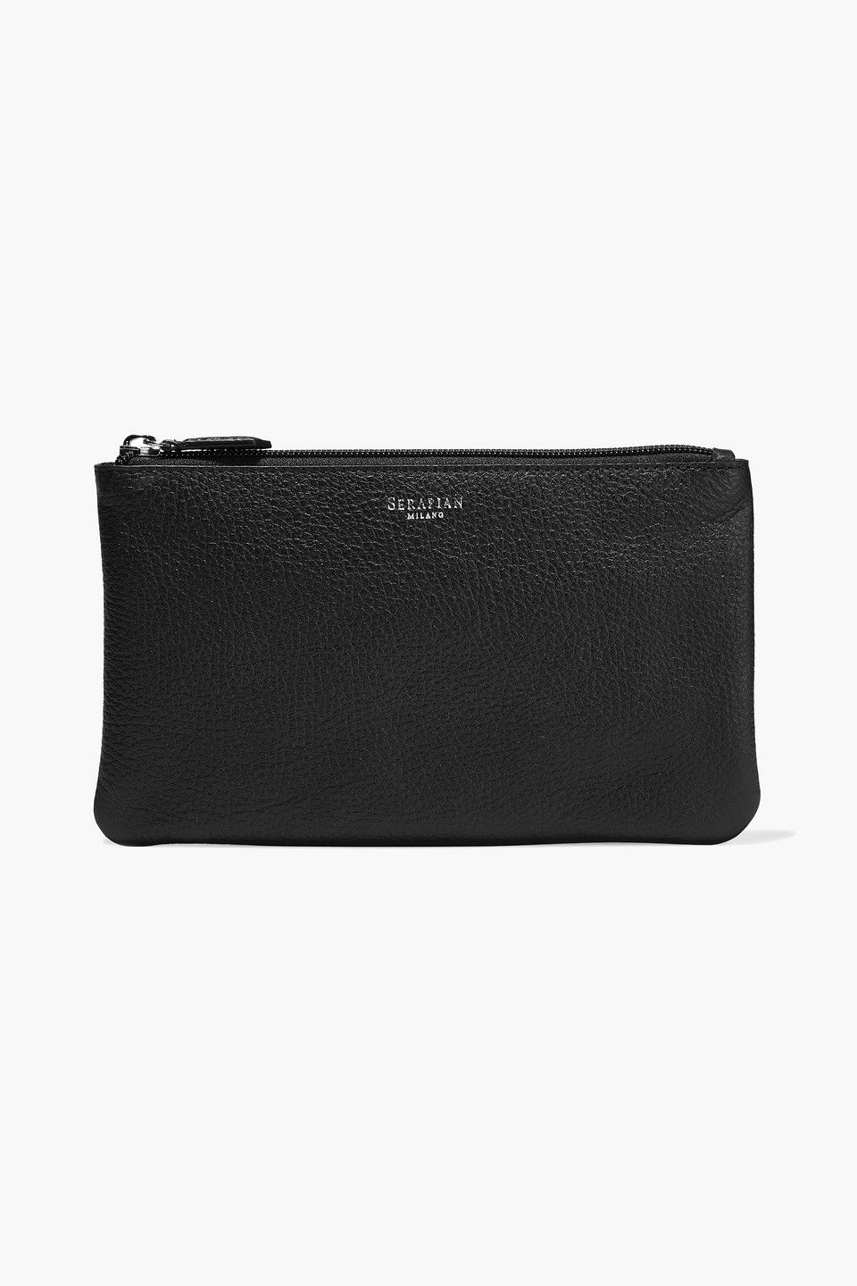 Serapian Woman Pebbled-leather Pouch Navy Size --