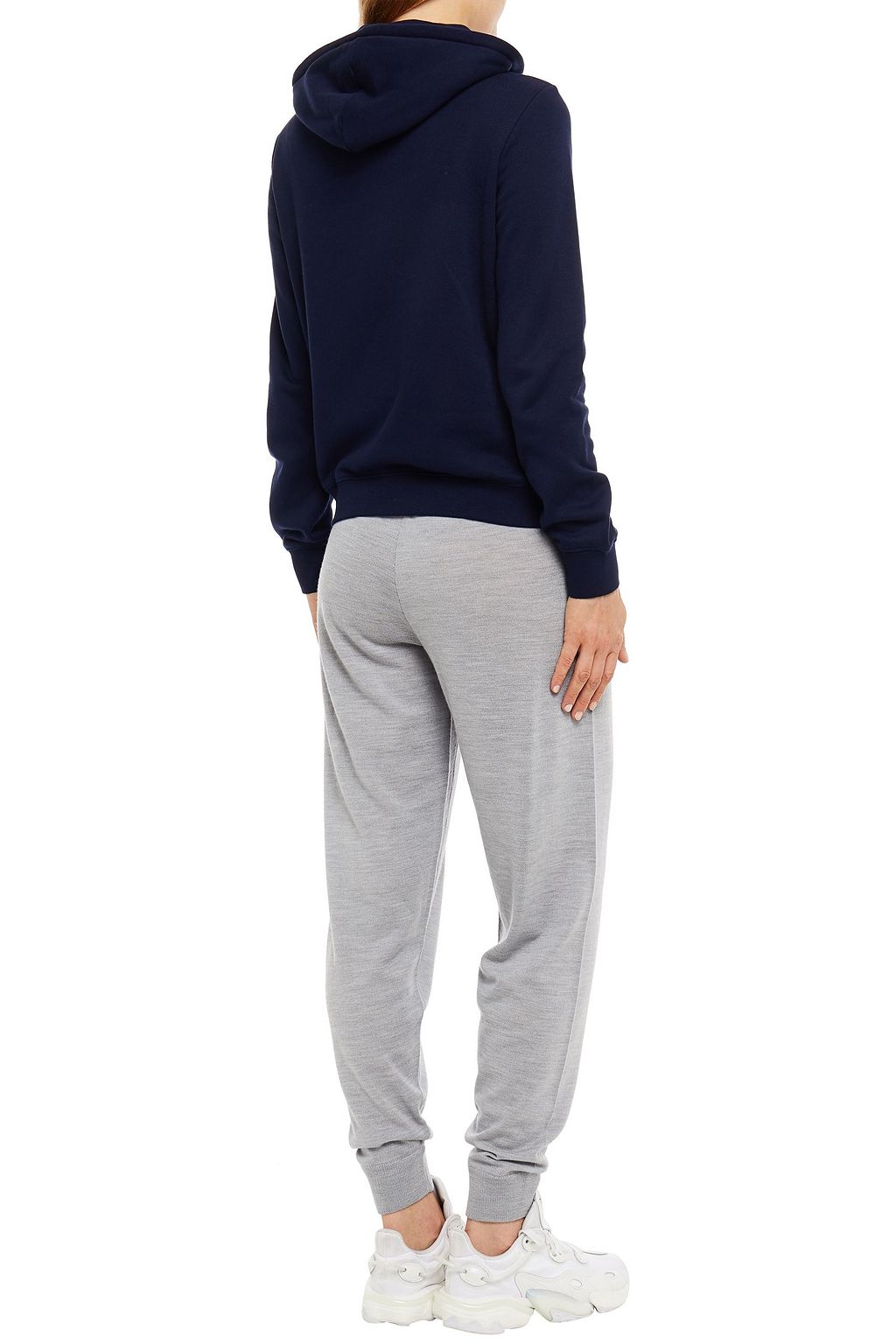 NINETY PERCENT Mélange merino wool-blend track pants