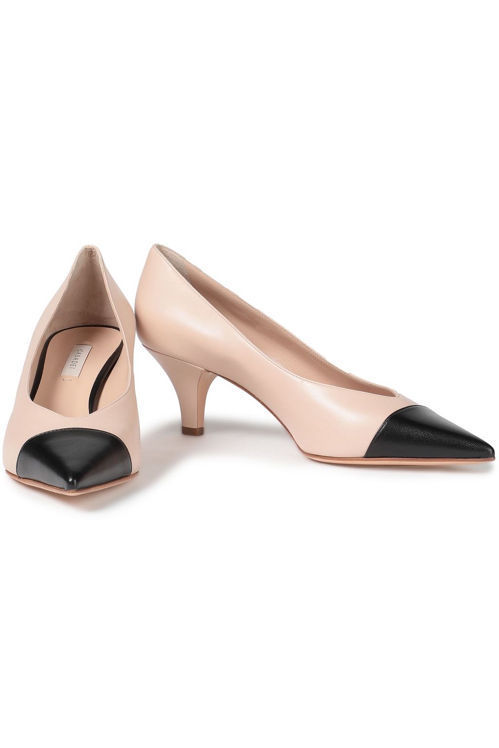 CASADEI Two-tone leather pumps