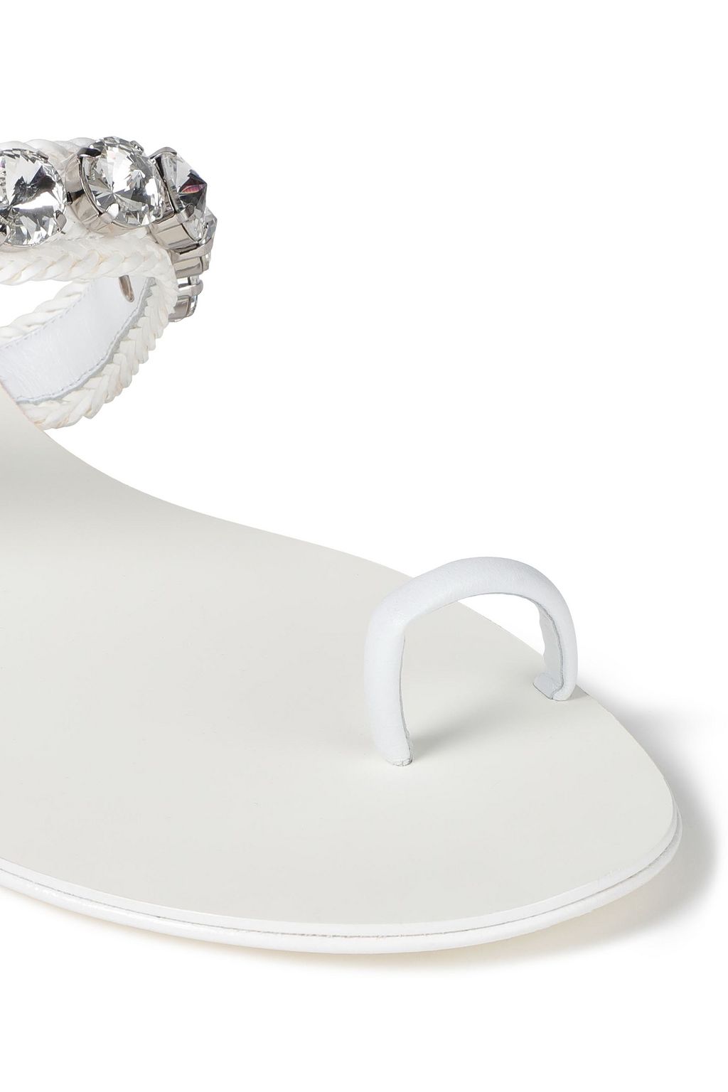 CASADEI Crystal-embellished leather sandals