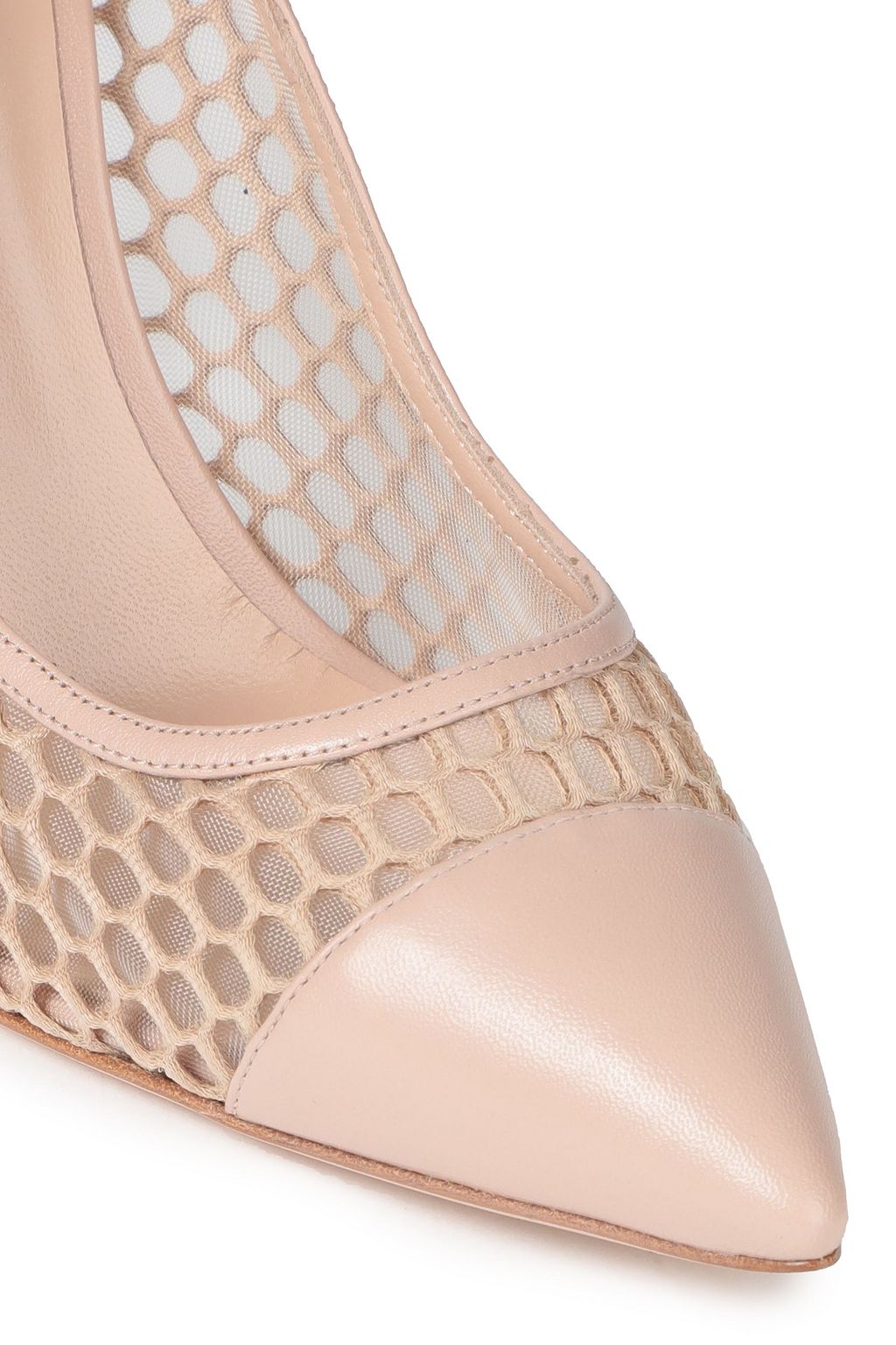 CASADEI Mesh and leather pumps